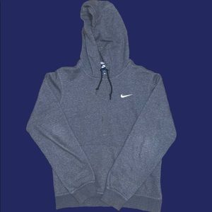 Embroidered nike grey hoodie